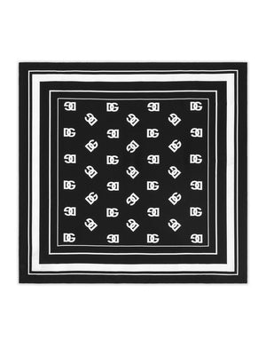 SILK SCARF WITH DG PRINT (90 X 90)
