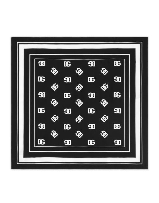 SILK SCARF WITH DG PRINT (90 X 90)