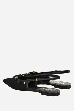 Versace Point Sling Back H.05 In Calf Leather