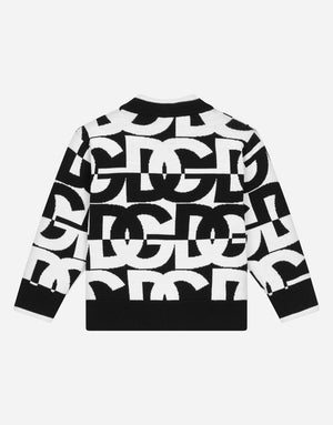 ROUND-NECK SWEATER WITH JACQUARD DG LOGO