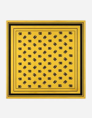 TWILL SCARF WITH ALL-OVER DG LOGO PRINT (90 X 90)