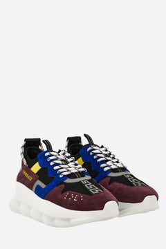 Chain Reaction Low Top In Split Leather-Fabric-Calf Leather