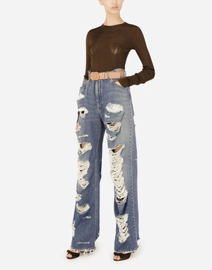 FULL-FASHIONED VISCOSE SWEATER