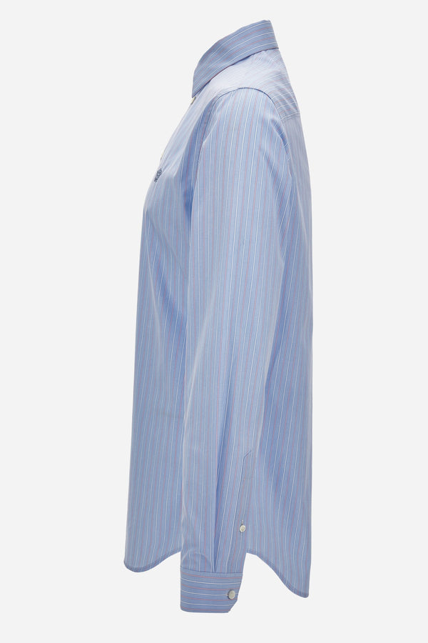 Informal Shirt In Multicolor Striped Poplin