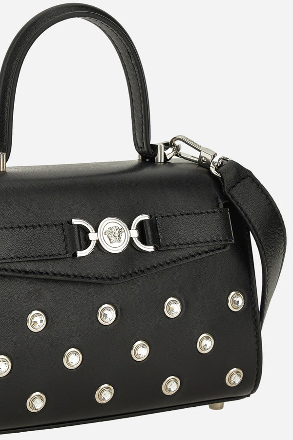 Medusa 95 Small Top Handle In Lamb Leather-Studs
