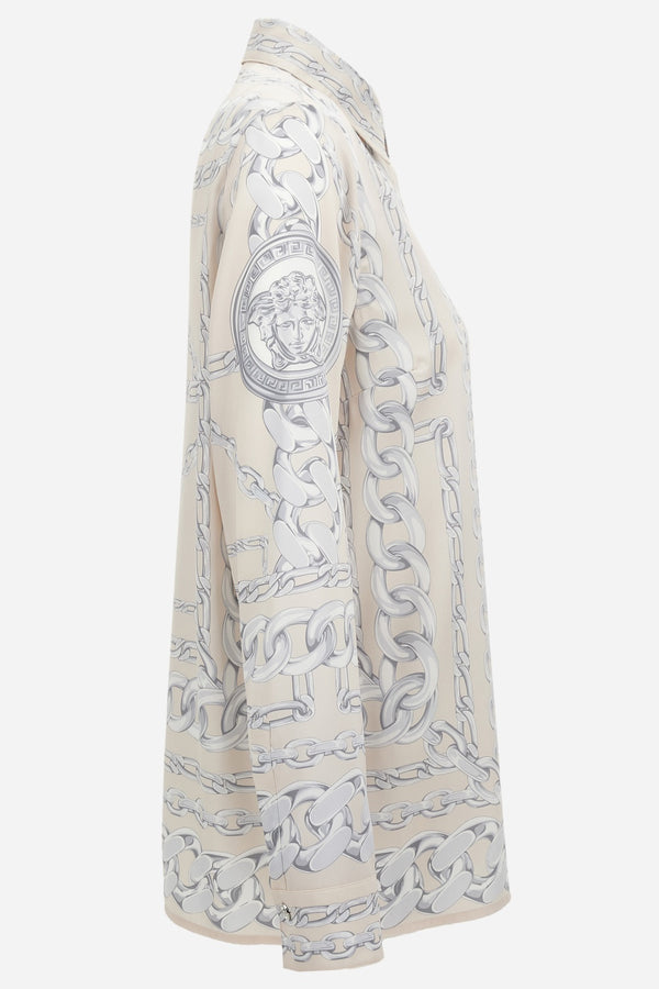 Formal Shirt In Twill Poly Medusa Chain Print