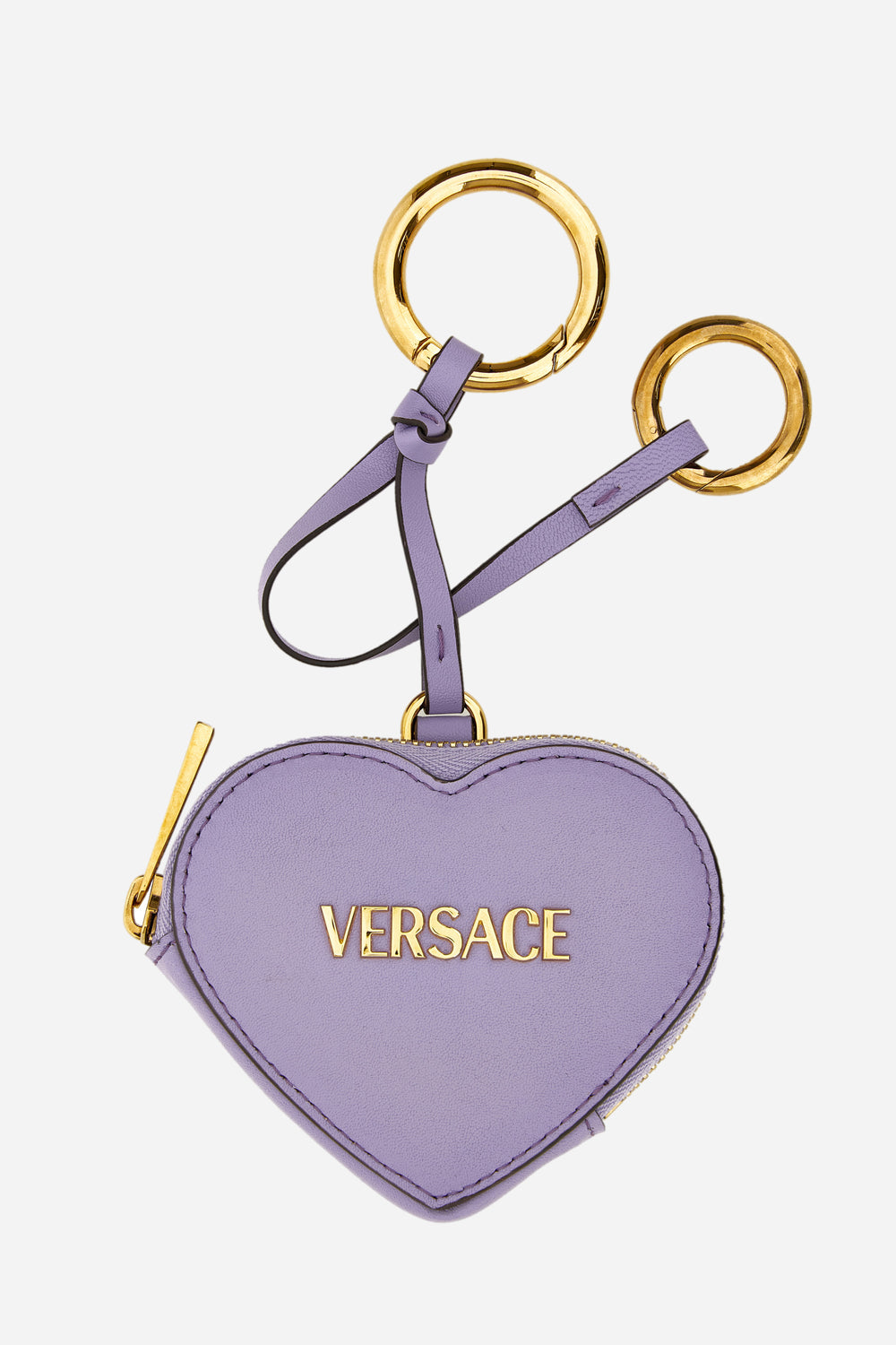 Versace Tag Coin Purse In Lamb Leather