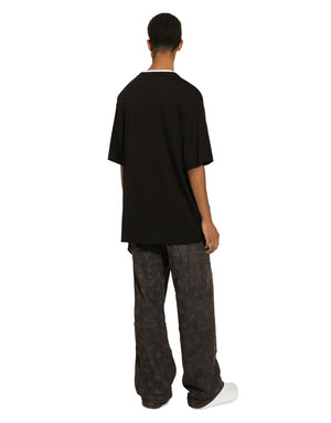 SHORT-SLEEVE T-SHIRT WITH VERTICAL LOGO PRINT