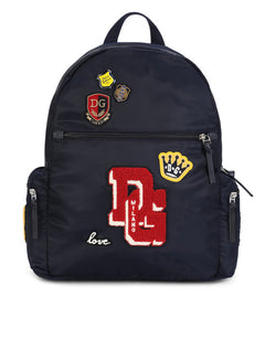 NYLON BACKPACK WITH PATCH DETAILING