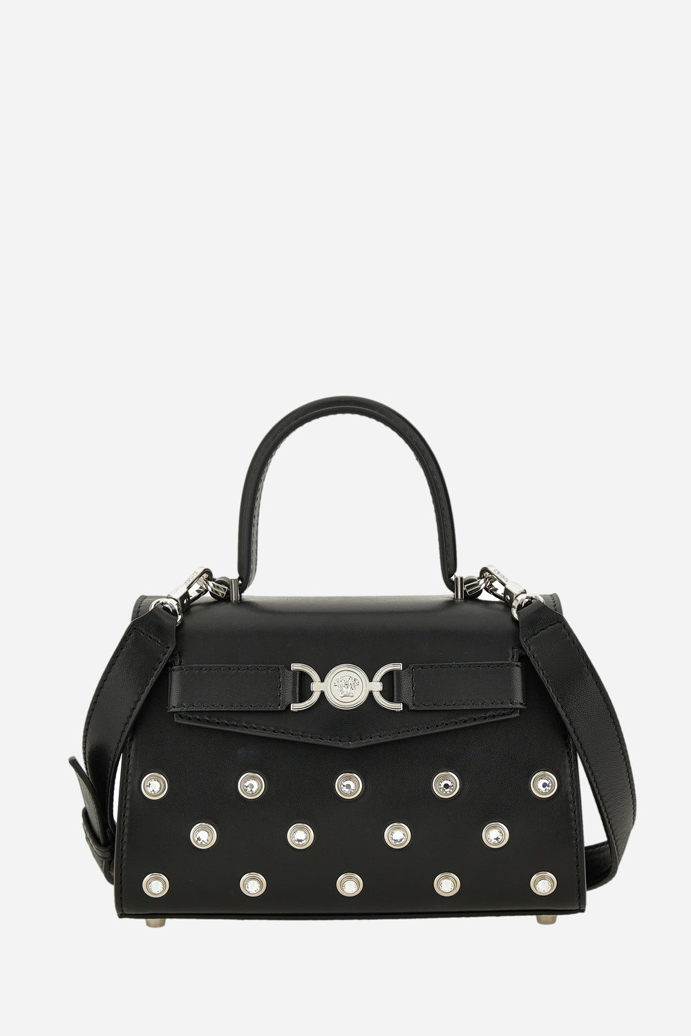 Medusa 95 Small Top Handle In Lamb Leather-Studs