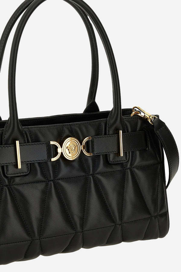 Medusa 95 Medium Tote In Quilted Lamb Leather