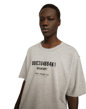 COTTON INTERLOCK T-SHIRT WITH LOGO PRINT