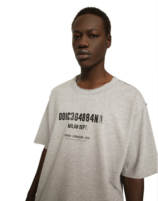 COTTON INTERLOCK T-SHIRT WITH LOGO PRINT