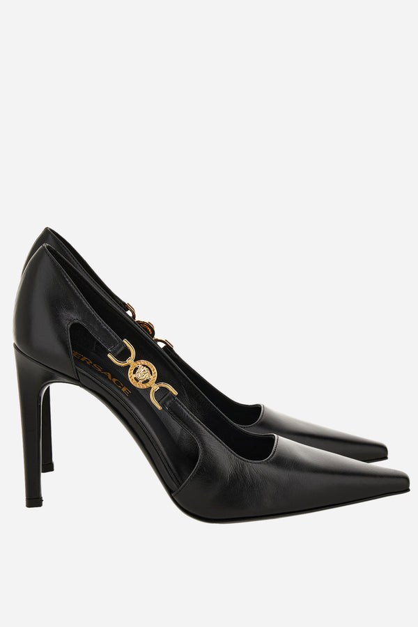 Medusa 95 Pump H.100 In Shiny Calf Leather-Metal Hardware