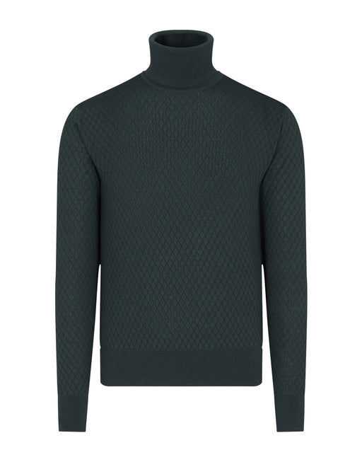 HIGH-NECK SWEATER IN CASHMERE AND SILK