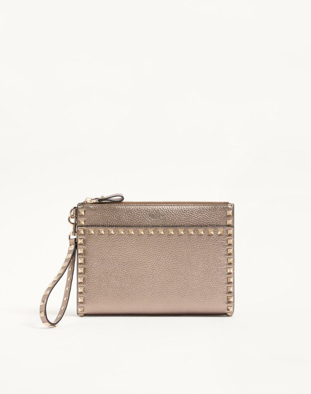 Pouch Rockstud In Vitello Granato Laminato