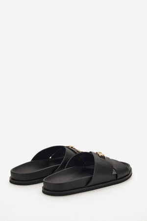 La Greca Sandal In Calf Leather