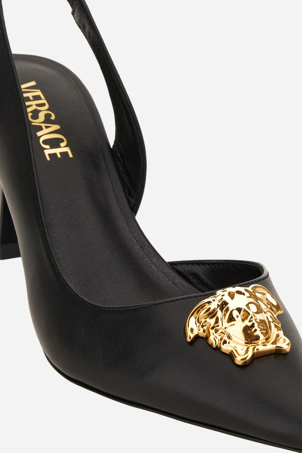 La Medusa Sling Back  In Calf Leather