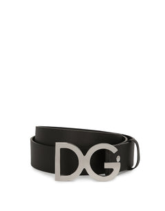 HAMMERED LEATHER BELT DG BUCKLE