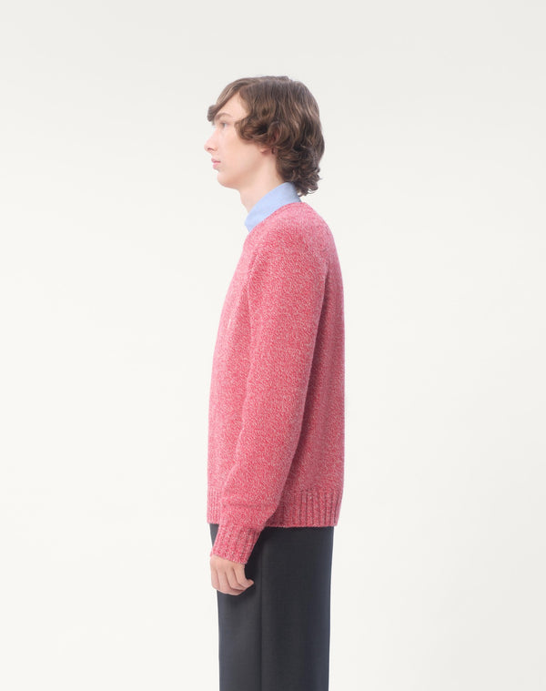 Maglione Girocollo In Lana Con Ricamo Vlogo