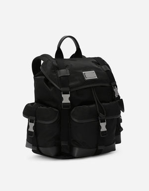 NYLON BACKPACK WITH LOGO