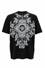 T-Shirt In Jersey Fabric + Barocco Medusa Print