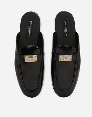 BRUSHED CALFSKIN MULES