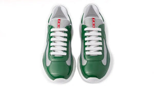 America's Cup in vernice e tessuto bike Verde / Argento Prada  Sneakers