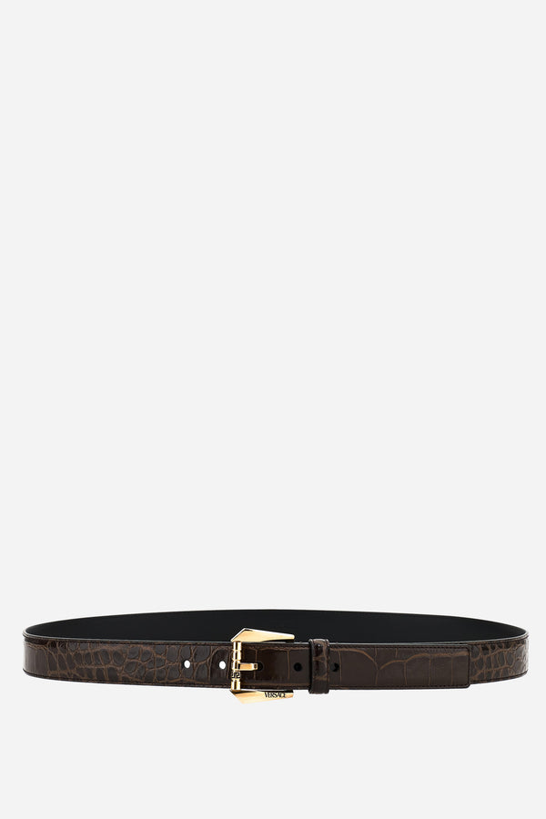 Heritage Belt H.25 In Embossed Croc Calf Leather
