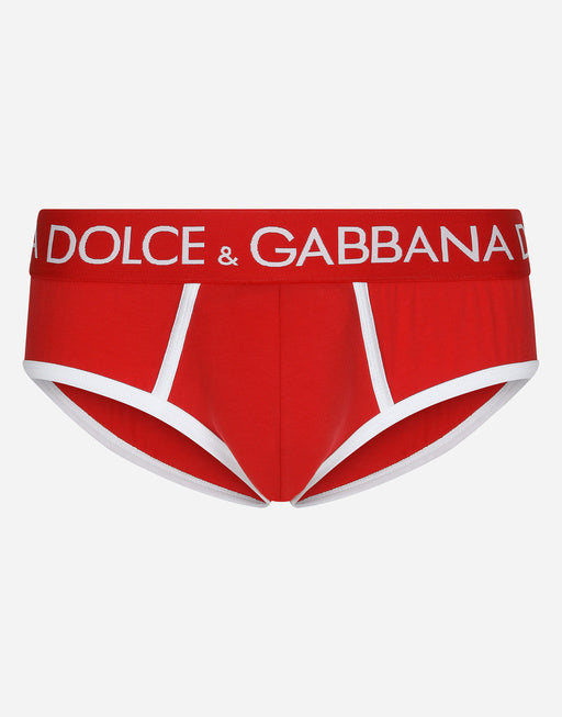 TWO-WAY STRETCH JERSEY BRANDO BRIEFS WITH CONTRASTING PIPING