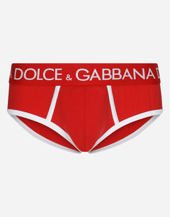 TWO-WAY STRETCH JERSEY BRANDO BRIEFS WITH CONTRASTING PIPING
