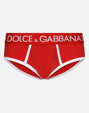 TWO-WAY STRETCH JERSEY BRANDO BRIEFS WITH CONTRASTING PIPING