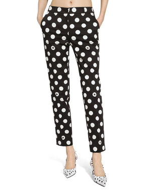 COTTON PANTS WITH POLKA-DOT PRINT