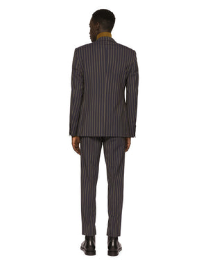 DOUBLE-BREASTED PINSTRIPE WOOL MARTINI-FIT JACKET