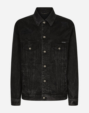 GRAY WASH DENIM JACKET