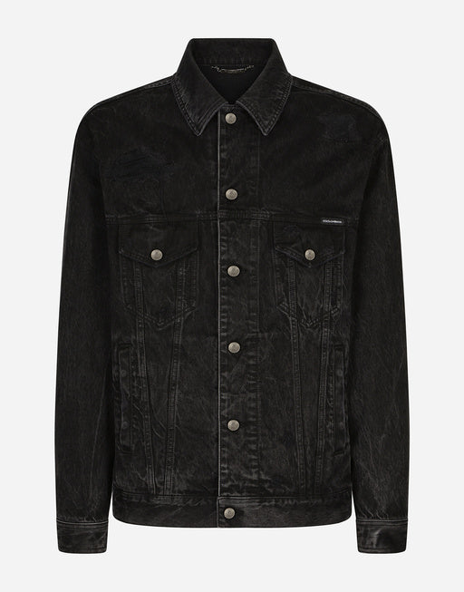 GRAY WASH DENIM JACKET