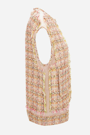 Informal Jacket In Cotton Mix Fancy Tweed