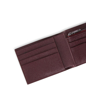 DAUPHINE CALFSKIN BIFOLD WALLET WITH LOGO PLAQUE
