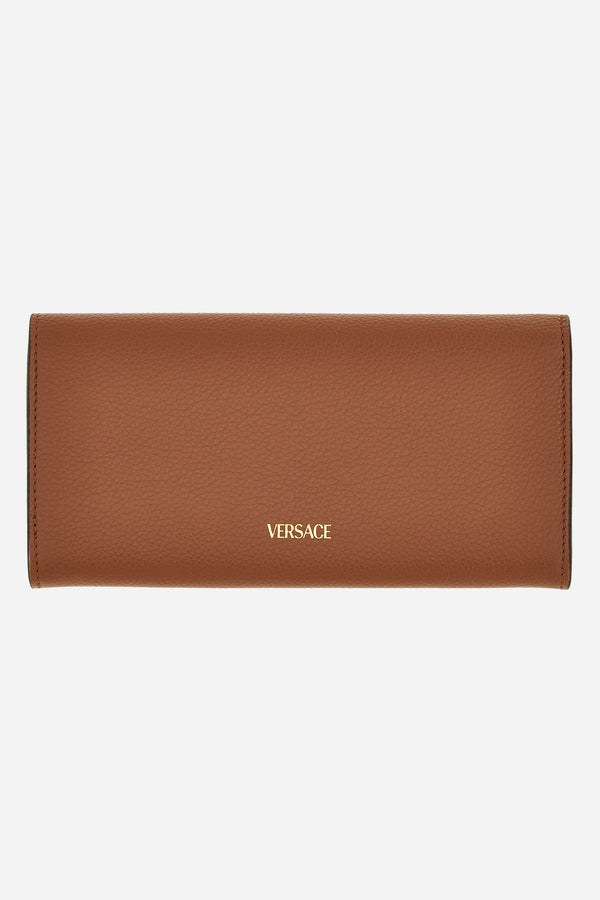 La Medusa Long Wallet In Grainy Calf Leather