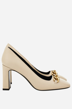 Icon Chain Pump  In Calf Leather