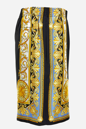 Shorts In Barocco Palm Print Silk Fabric