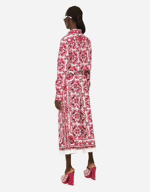 MAJOLICA-PRINT POPLIN CULOTTES