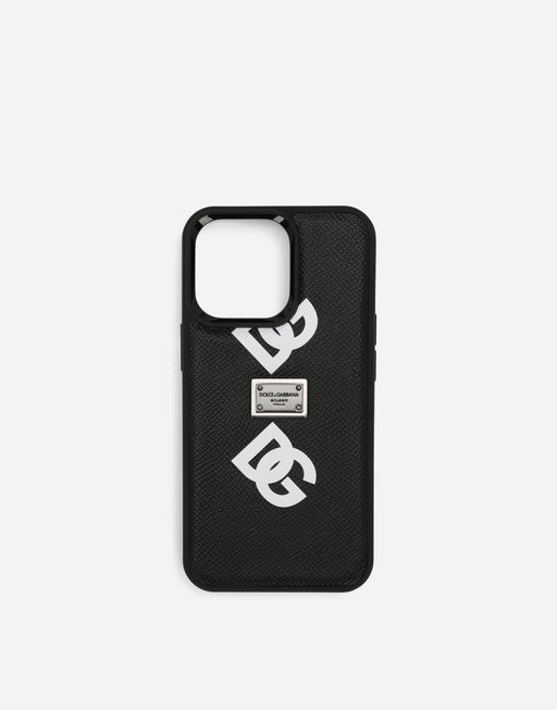 CALFSKIN IPHONE 13 PRO COVER WITH ALL-OVER DG PRINT