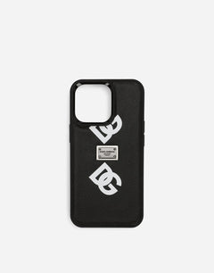 CALFSKIN IPHONE 13 PRO COVER WITH ALL-OVER DG PRINT