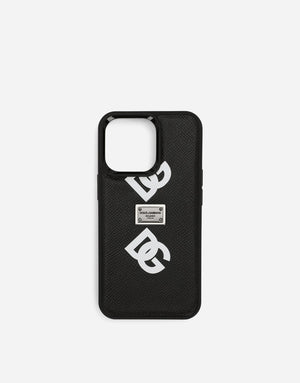 CALFSKIN IPHONE 13 PRO COVER WITH ALL-OVER DG PRINT