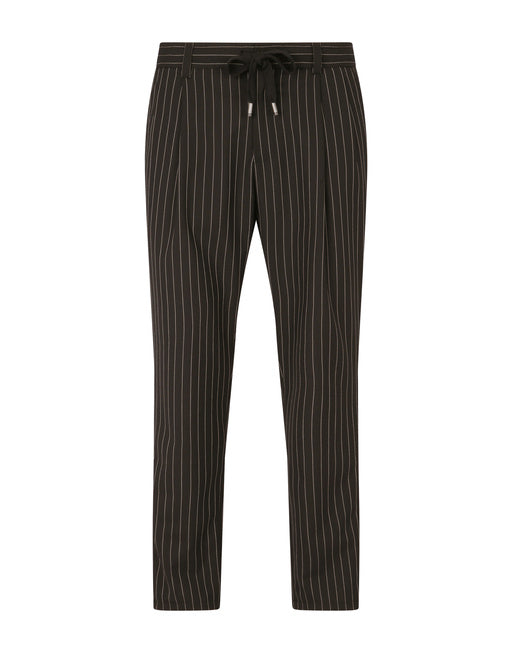 PINSTRIPE WOOL JOGGING PANTS