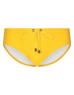 SWIM BRIEFS WITH HIGH-CUT LEG AND BRANDED REAR WAISTBAND