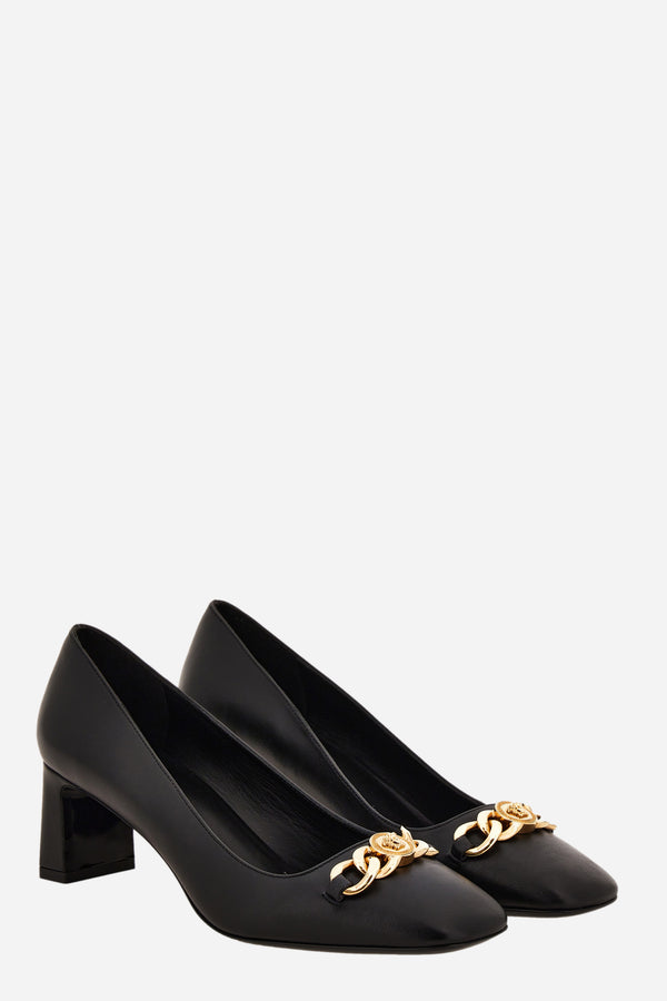 Icon Chain Pump  In Calf Leather
