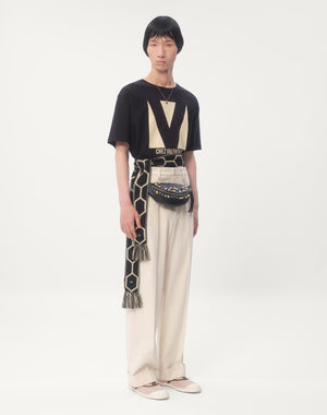 T-Shirt In Cotone Con Stampa Chez Valentino