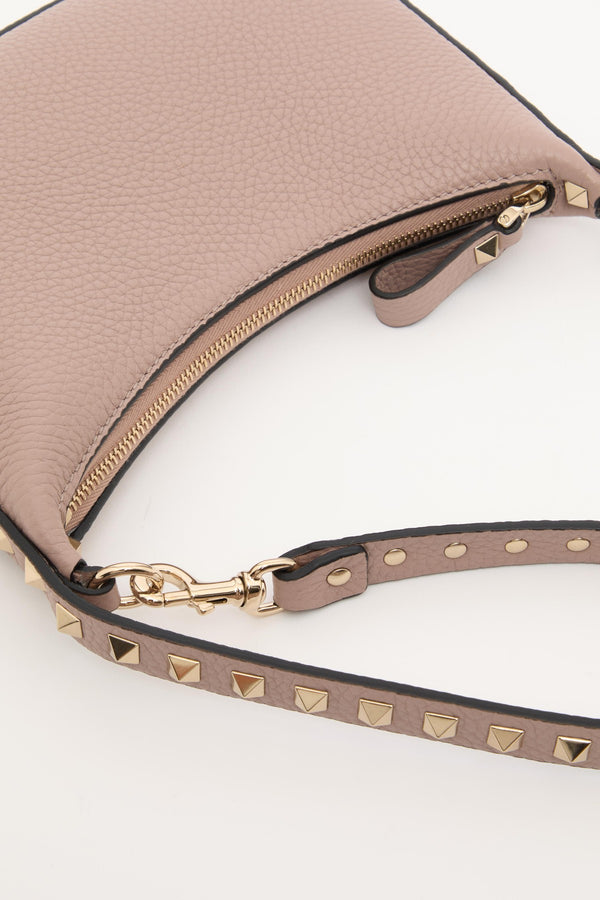 MINI HOBO ROCKSTUD IN VITELLO GRANATO